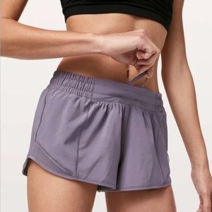 Lululemon hotty hot short 2.5 graphite purple
